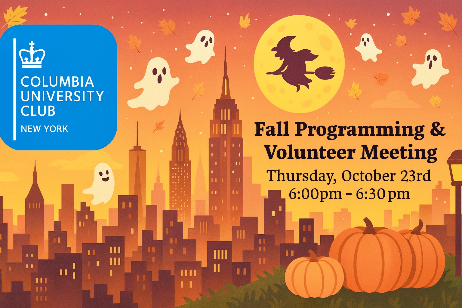 Fall Programming and Volunteer Meeting