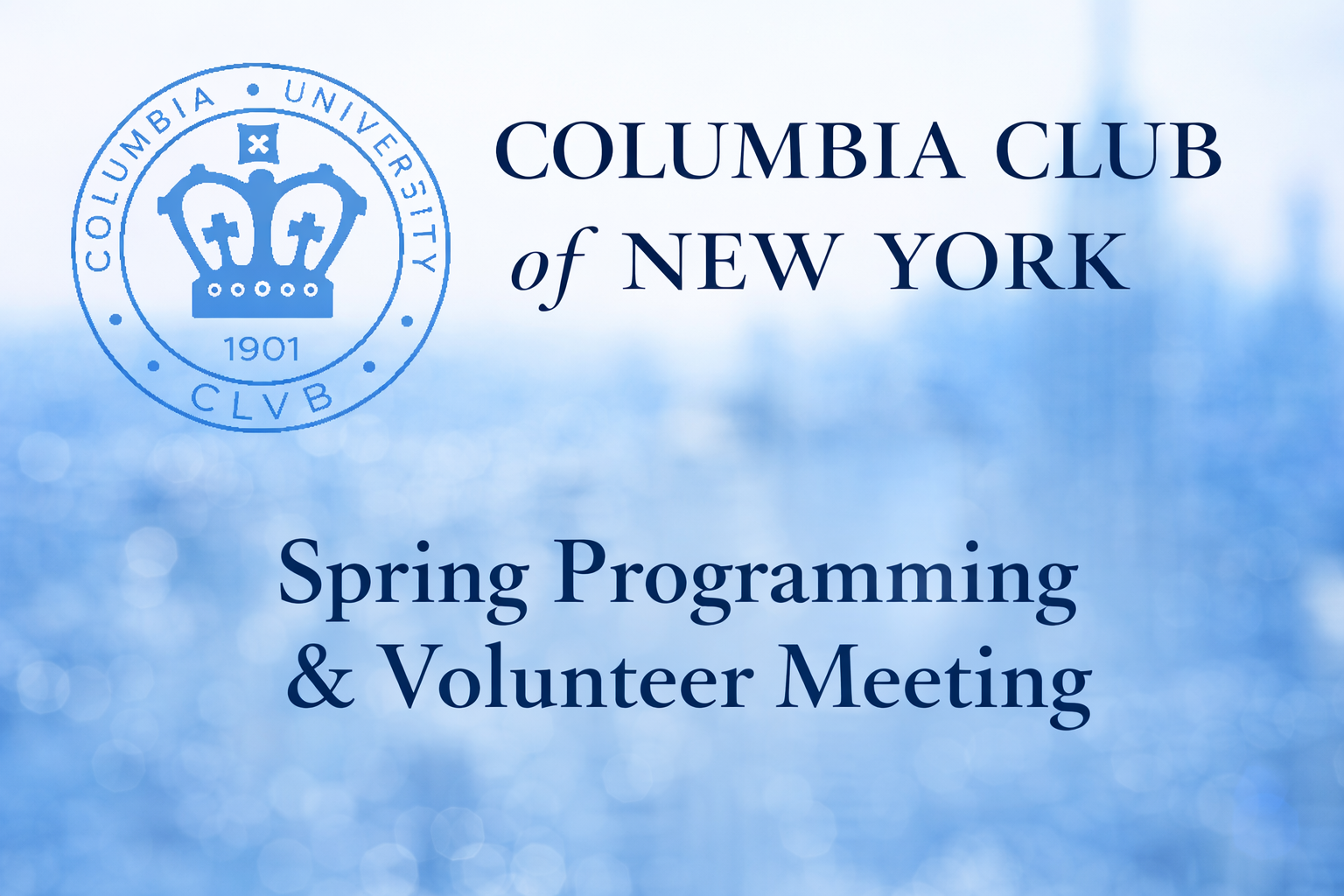 Spring 2026 Programming & Volunteer Meeting